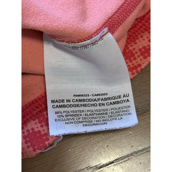 Nike Pro Women’s Large Running Shirt Peach ISH PinkDri-Fit Patterned Quarter Zip - Picture 10 of 14